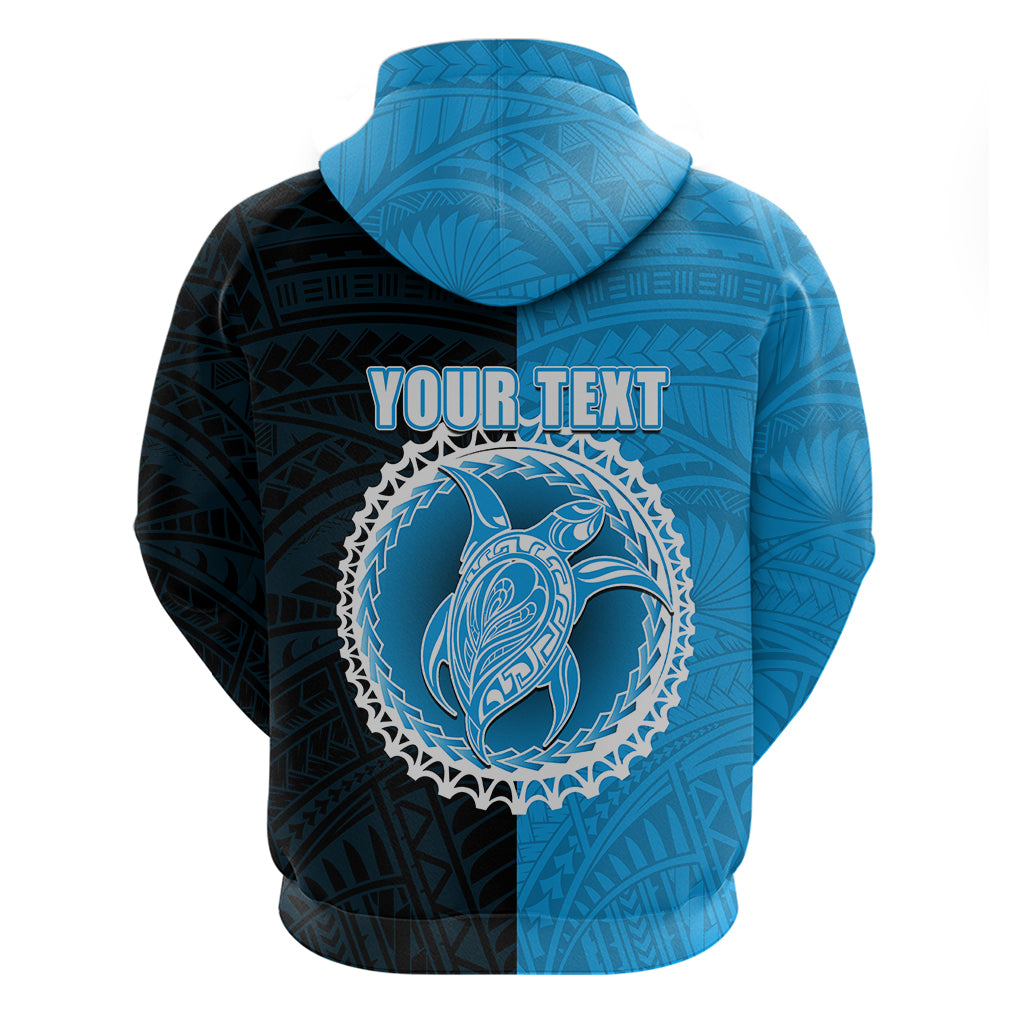 Custom Mauke Of Cook Islands Hoodie Mix Half Black LT6 - Wonder Print Shop