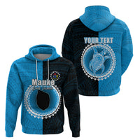 Custom Mauke Of Cook Islands Hoodie Mix Half Black LT6 - Wonder Print Shop