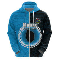Custom Mauke Of Cook Islands Hoodie Mix Half Black LT6 - Wonder Print Shop