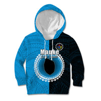 Custom Mauke Of Cook Islands Kid Hoodie Mix Half Black LT6 - Wonder Print Shop