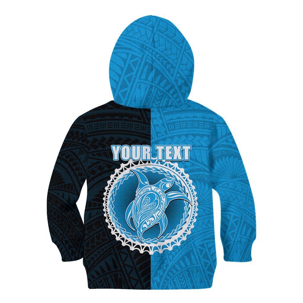 Custom Mauke Of Cook Islands Kid Hoodie Mix Half Black LT6 - Wonder Print Shop