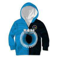 Custom Mauke Of Cook Islands Kid Hoodie Mix Half Black LT6 - Wonder Print Shop