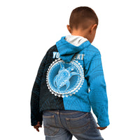 Custom Mauke Of Cook Islands Kid Hoodie Mix Half Black LT6 - Wonder Print Shop