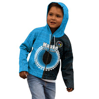 Custom Mauke Of Cook Islands Kid Hoodie Mix Half Black LT6 - Wonder Print Shop