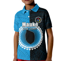 Custom Mauke Of Cook Islands Kid Polo Shirt Mix Half Black LT6 - Wonder Print Shop
