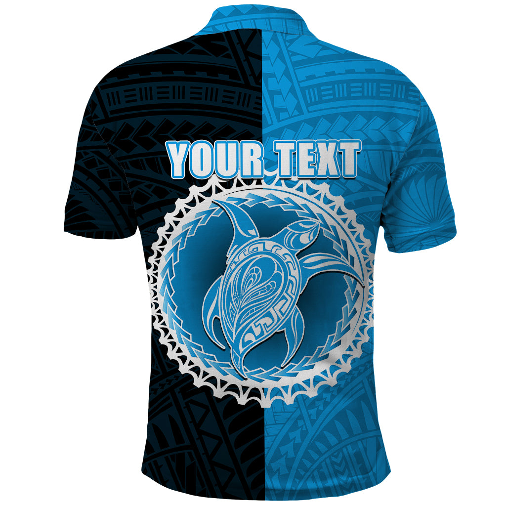 Custom Mauke Of Cook Islands Polo Shirt Mix Half Black LT6 - Wonder Print Shop