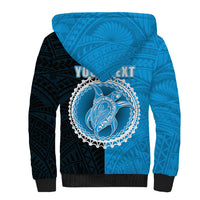 Custom Mauke Of Cook Islands Sherpa Hoodie Mix Half Black LT6 - Wonder Print Shop