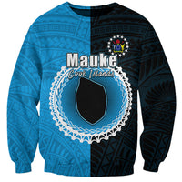 Custom Mauke Of Cook Islands Sweatshirt Mix Half Black LT6 - Wonder Print Shop