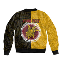 Custom Manihiki Of Cook Islands Bomber Jacket Mix Half Black LT6 - Wonder Print Shop