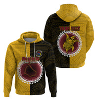 Custom Manihiki Of Cook Islands Hoodie Mix Half Black LT6 - Wonder Print Shop