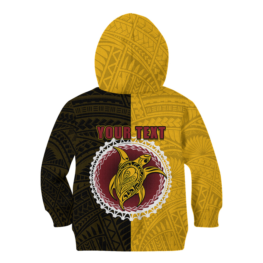 Custom Manihiki Of Cook Islands Kid Hoodie Mix Half Black LT6 - Wonder Print Shop