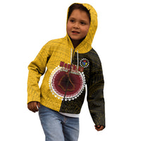 Custom Manihiki Of Cook Islands Kid Hoodie Mix Half Black LT6 - Wonder Print Shop