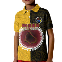 Custom Manihiki Of Cook Islands Kid Polo Shirt Mix Half Black LT6 - Wonder Print Shop