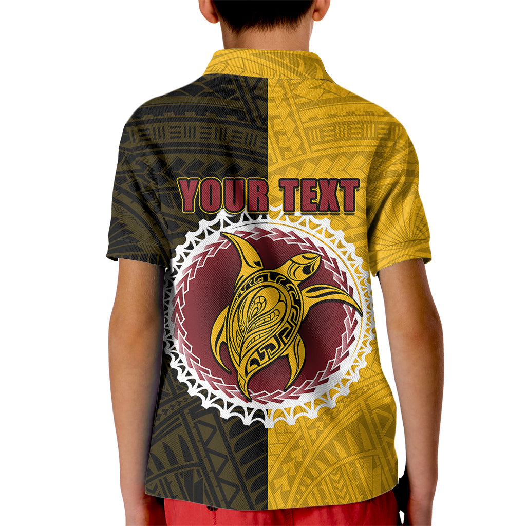 Custom Manihiki Of Cook Islands Kid Polo Shirt Mix Half Black LT6 - Wonder Print Shop