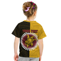 Custom Manihiki Of Cook Islands Kid T Shirt Mix Half Black LT6 - Wonder Print Shop