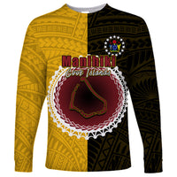 Custom Manihiki Of Cook Islands Long Sleeve Shirt Mix Half Black LT6 - Wonder Print Shop