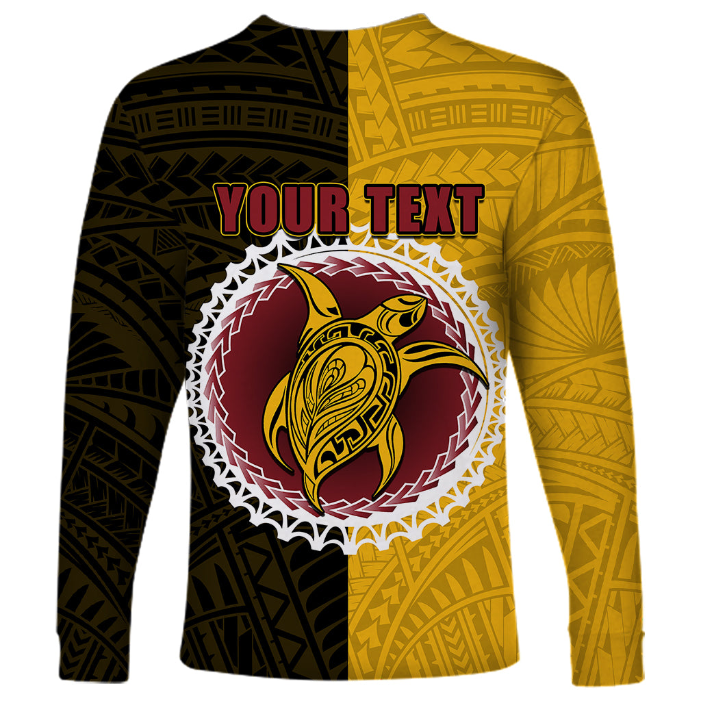 Custom Manihiki Of Cook Islands Long Sleeve Shirt Mix Half Black LT6 - Wonder Print Shop