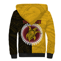 Custom Manihiki Of Cook Islands Sherpa Hoodie Mix Half Black LT6 - Wonder Print Shop