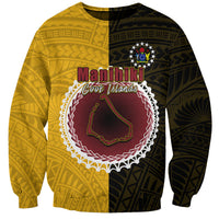 Custom Manihiki Of Cook Islands Sweatshirt Mix Half Black LT6 - Wonder Print Shop