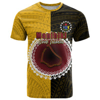 Custom Manihiki Of Cook Islands T Shirt Mix Half Black LT6 - Wonder Print Shop