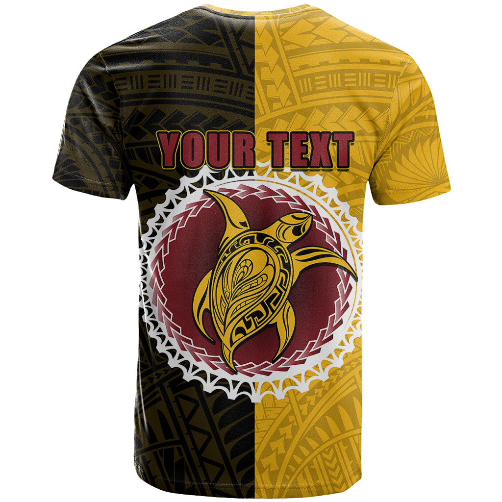Custom Manihiki Of Cook Islands T Shirt Mix Half Black LT6 - Wonder Print Shop