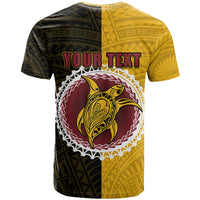 Custom Manihiki Of Cook Islands T Shirt Mix Half Black LT6 - Wonder Print Shop