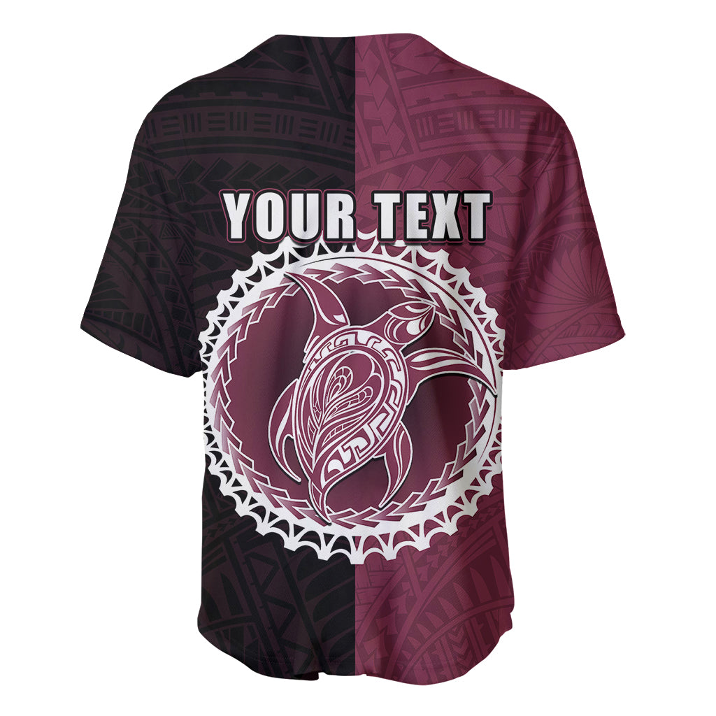 Custom Mangaia Of Cook Islands Baseball Jersey Mix Half Black LT6 - Wonder Print Shop