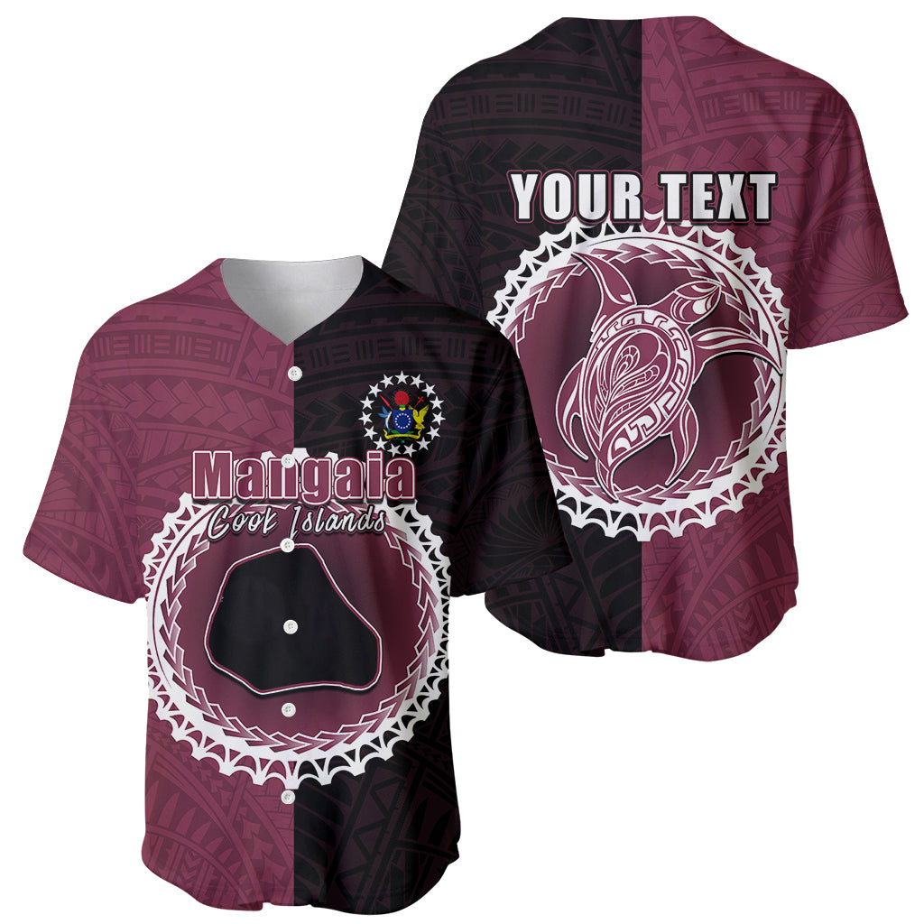 Custom Mangaia Of Cook Islands Baseball Jersey Mix Half Black LT6 - Wonder Print Shop