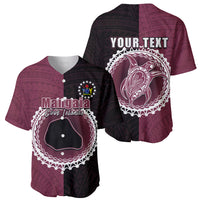 Custom Mangaia Of Cook Islands Baseball Jersey Mix Half Black LT6 - Wonder Print Shop