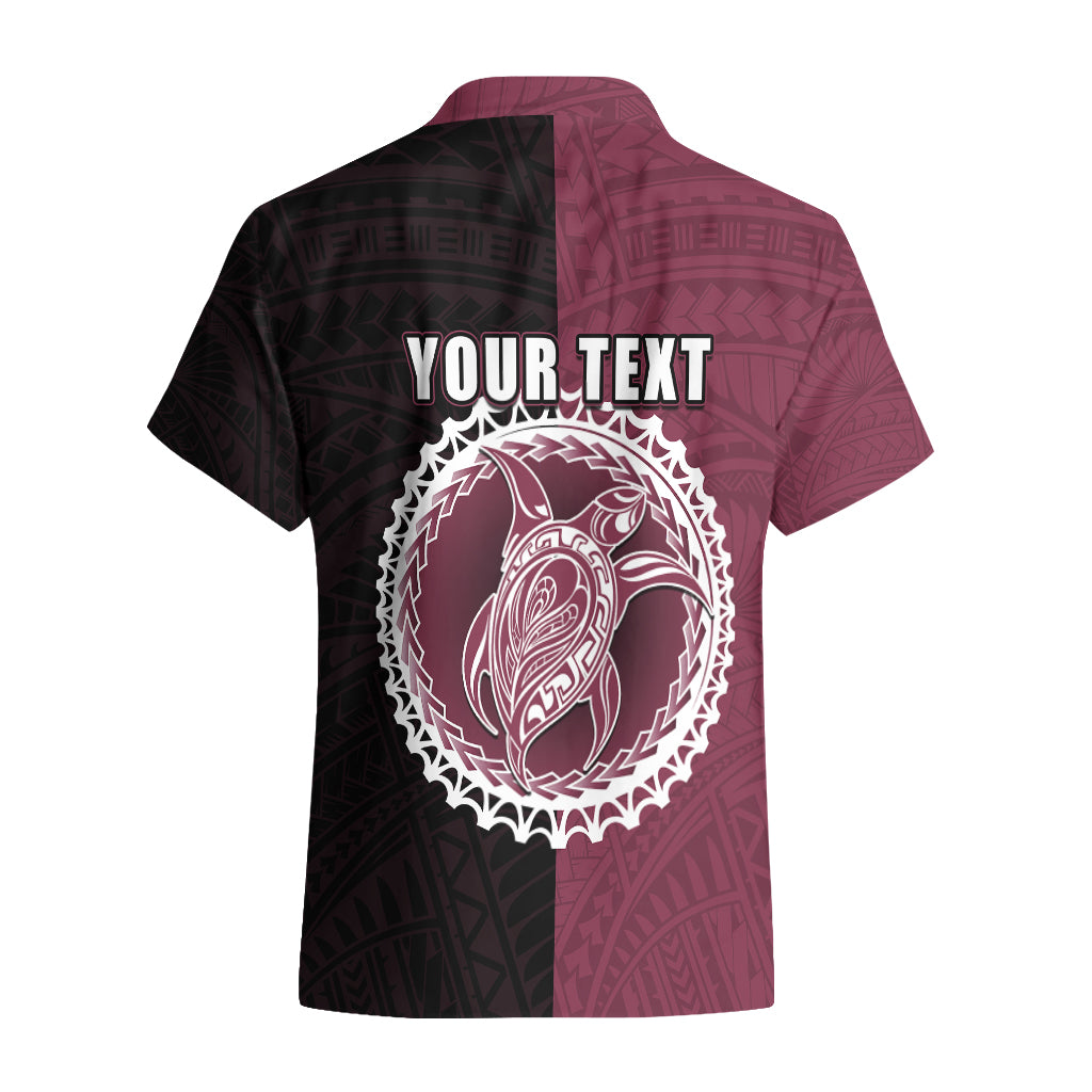 Custom Mangaia Of Cook Islands Hawaiian Shirt Mix Half Black LT6 - Wonder Print Shop