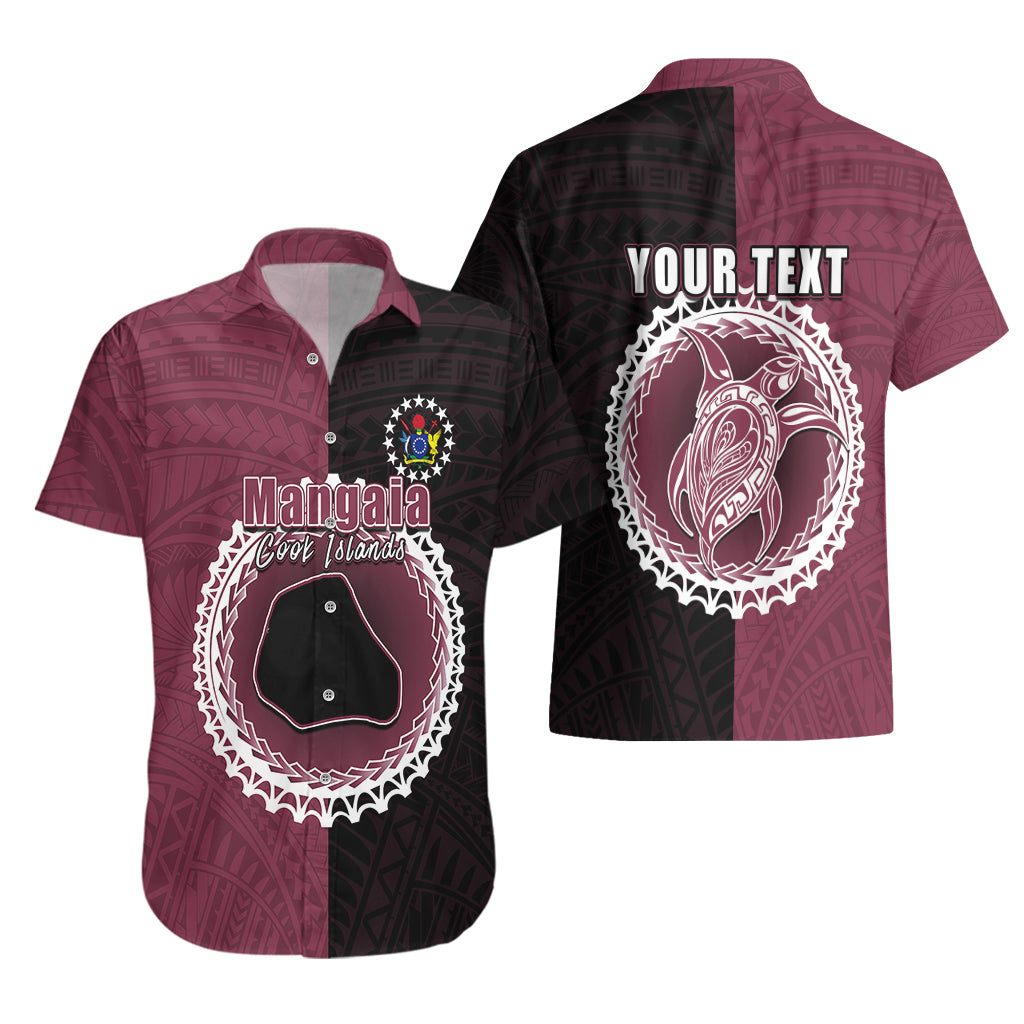 Custom Mangaia Of Cook Islands Hawaiian Shirt Mix Half Black LT6 - Wonder Print Shop