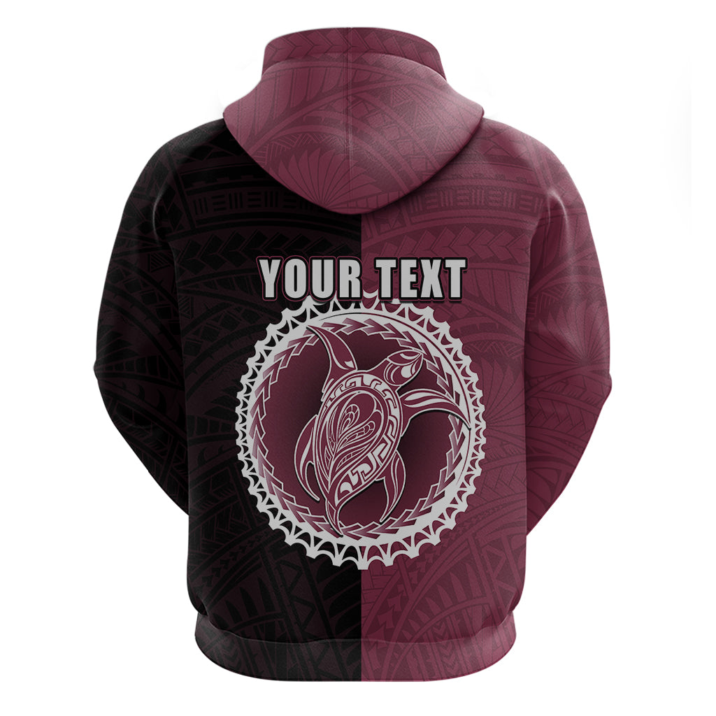 Custom Mangaia Of Cook Islands Hoodie Mix Half Black LT6 - Wonder Print Shop