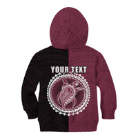 Custom Mangaia Of Cook Islands Kid Hoodie Mix Half Black LT6 - Wonder Print Shop