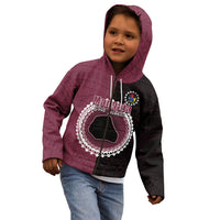 Custom Mangaia Of Cook Islands Kid Hoodie Mix Half Black LT6 - Wonder Print Shop