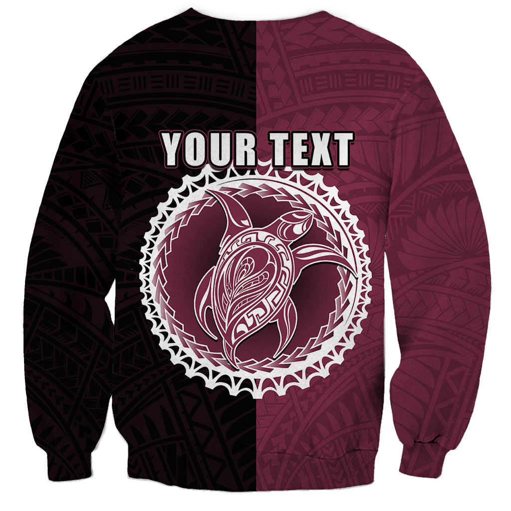 Custom Mangaia Of Cook Islands Sweatshirt Mix Half Black LT6 - Wonder Print Shop