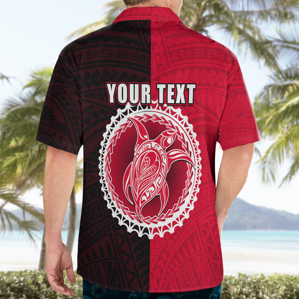 Custom Atiu Of Cook Islands Hawaiian Shirt Mix Half Black LT6 - Wonder Print Shop