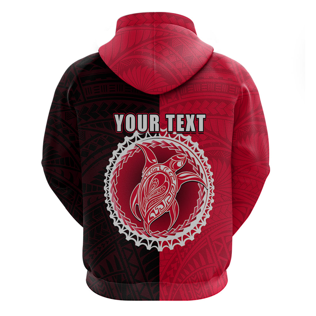 Custom Atiu Of Cook Islands Hoodie Mix Half Black LT6 - Wonder Print Shop