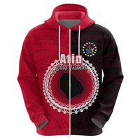 Custom Atiu Of Cook Islands Hoodie Mix Half Black LT6 - Wonder Print Shop
