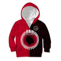 Custom Atiu Of Cook Islands Kid Hoodie Mix Half Black LT6 - Wonder Print Shop