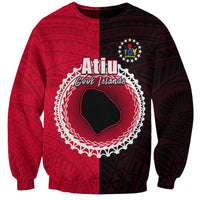 Custom Atiu Of Cook Islands Sweatshirt Mix Half Black LT6 - Wonder Print Shop