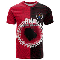Custom Atiu Of Cook Islands T Shirt Mix Half Black LT6 - Wonder Print Shop