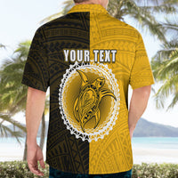 Custom Atutaki Of Cook Islands Hawaiian Shirt Mix Half Black LT6 - Wonder Print Shop