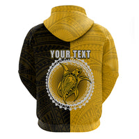 Custom Atutaki Of Cook Islands Hoodie Mix Half Black LT6 - Wonder Print Shop