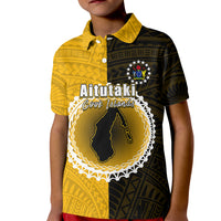 Custom Atutaki Of Cook Islands Kid Polo Shirt Mix Half Black LT6 - Wonder Print Shop