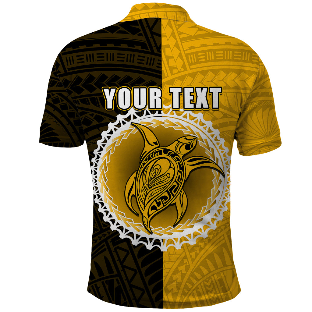 Custom Atutaki Of Cook Islands Polo Shirt Mix Half Black LT6 - Wonder Print Shop