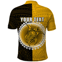 Custom Atutaki Of Cook Islands Polo Shirt Mix Half Black LT6 - Wonder Print Shop