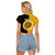 Custom Atutaki Of Cook Islands Raglan Cropped T Shirt Mix Half Black LT6 - Wonder Print Shop