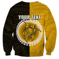 Custom Atutaki Of Cook Islands Sweatshirt Mix Half Black LT6 - Wonder Print Shop