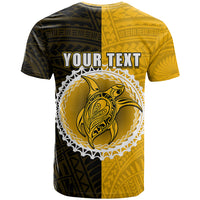 Custom Atutaki Of Cook Islands T Shirt Mix Half Black LT6 - Wonder Print Shop
