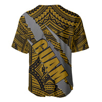 Polynesian Guam Baseball Jersey with Coat Of Arms Claws Style - Gold LT6 - Wonder Print Shop